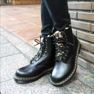 Dr Martens 1460 Serena Leopard Faux Fur